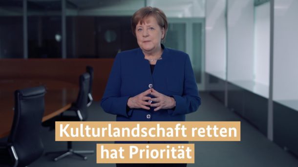 Merkel richtet Hilfszusage an Künstlerinnen und Künstler