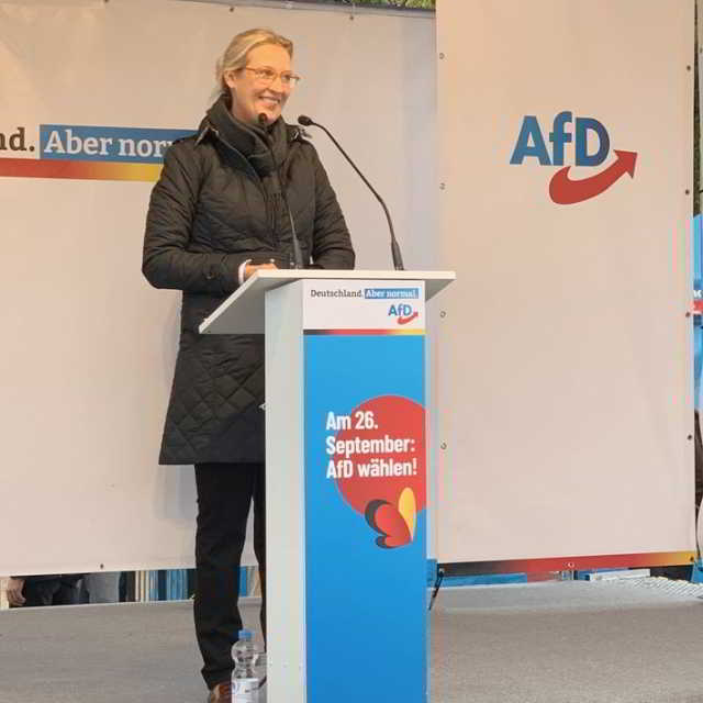 Alice Weidel, Tino Chrupalla, Jörg Meuthen zum Wahlkampfabschluss