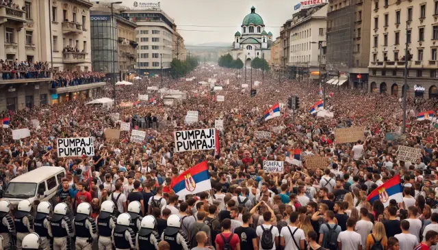Belgrad: Massenprotest in Serbien gegen Korruption