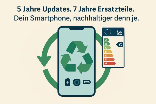 EU zwingt Handy-Hersteller: 5 Jahre Updates, 7 Jahre Ersatzteile