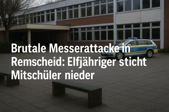 Elfjähriger sticht Mitschüler in Remscheid nieder