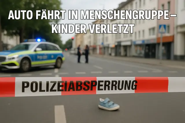 Auto fährt in Krefeld in Menschengruppe: Kinder verletzt