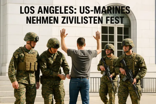 US-Marines nehmen Zivilisten in L.A. fest