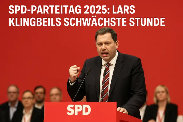 Lars Klingbeil stürzt beim SPD-Parteitag ab