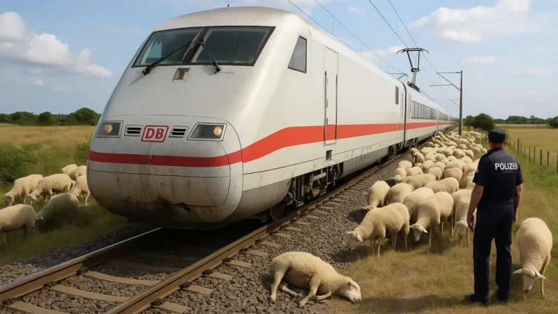 Intercity kracht in Schafe: Stillstand auf Sylt-Strecke