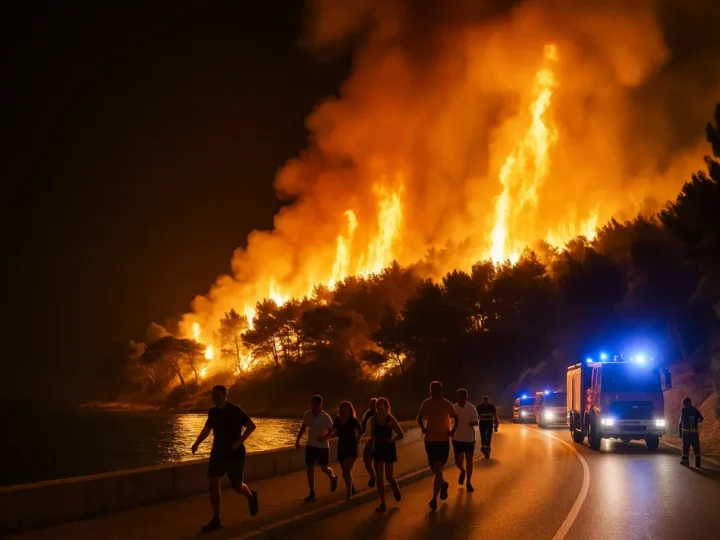 Flammen-Inferno auf Brač: Großbrand zwingt Touristen zur Flucht