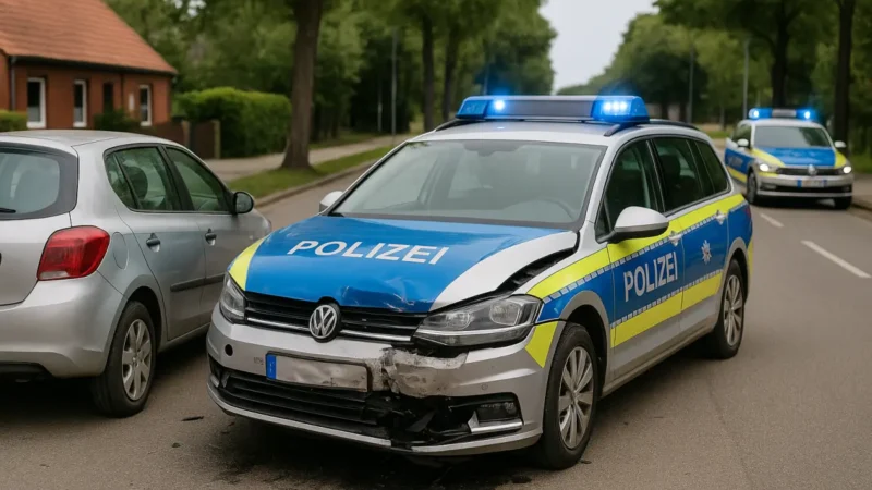 Polizeijagd in Elmenhorst: Mann rammt Streifenwagen