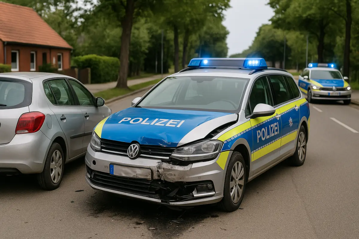 Polizeijagd in Elmenhorst: Mann rammt Streifenwagen