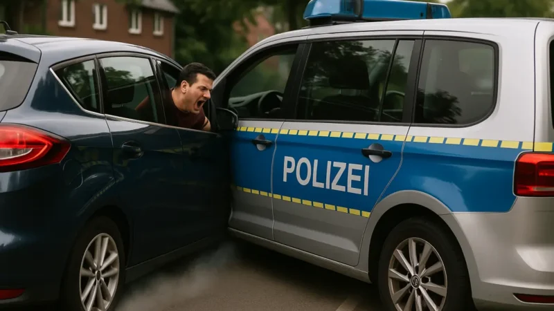 Nach Blitzer-Rage rast Mann in Polizeiwagen