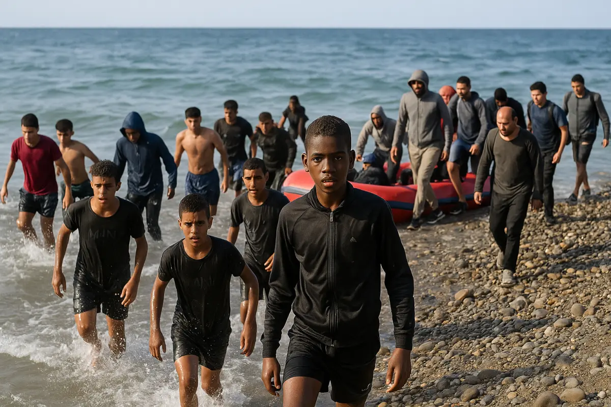 Kinder fliehen übers Meer nach Ceuta, Lager überfüllt