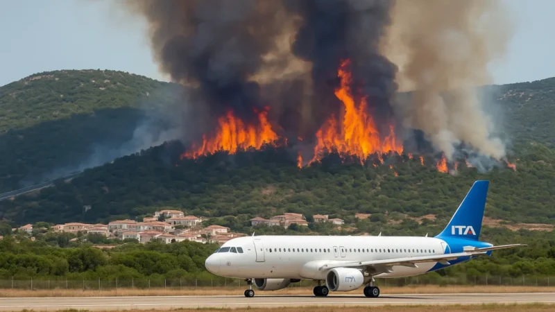 Waldbrand bei Olbia: Flüge umgeleitet, Urlauber betroffen