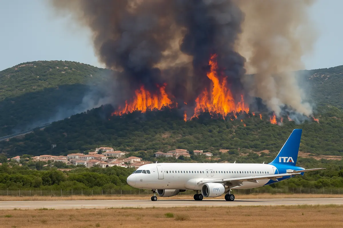 Waldbrand bei Olbia: Flüge umgeleitet, Urlauber betroffen