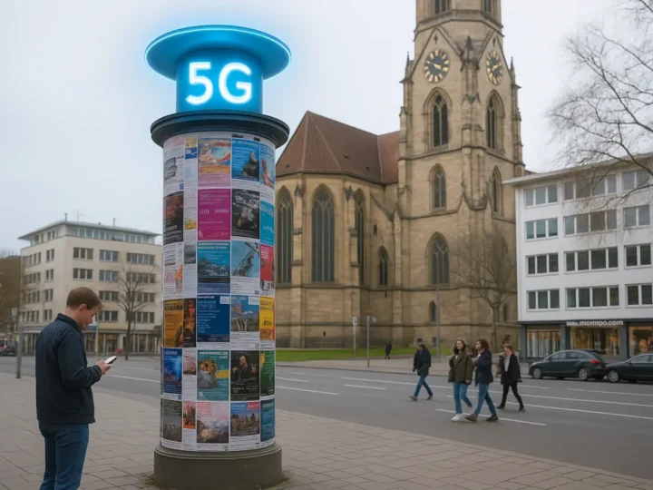 5G aus der Litfaßsäule: Stuttgart testet Zukunftsfunk