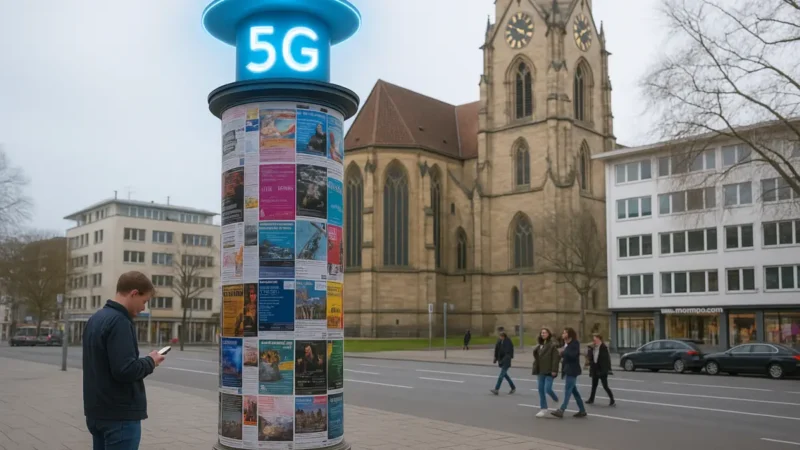 5G aus der Litfaßsäule: Stuttgart testet Zukunftsfunk