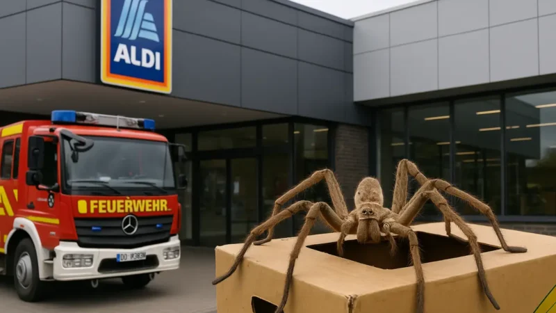 Spinnen-Alarm in Reinbek: Aldi ruft Feuerwehr