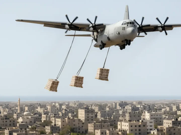 Bundeswehr wirft Hilfspakete über Gaza ab
