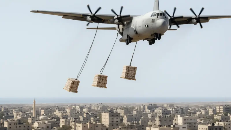 Bundeswehr wirft Hilfspakete über Gaza ab
