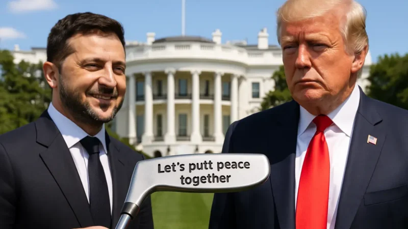 Selenskyj schenkt Trump Golfschläger