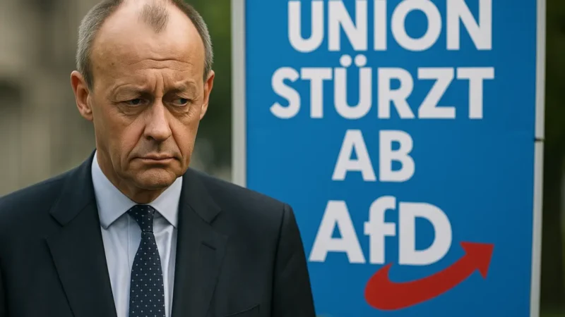 Union stürzt ab, AfD fast gleichauf