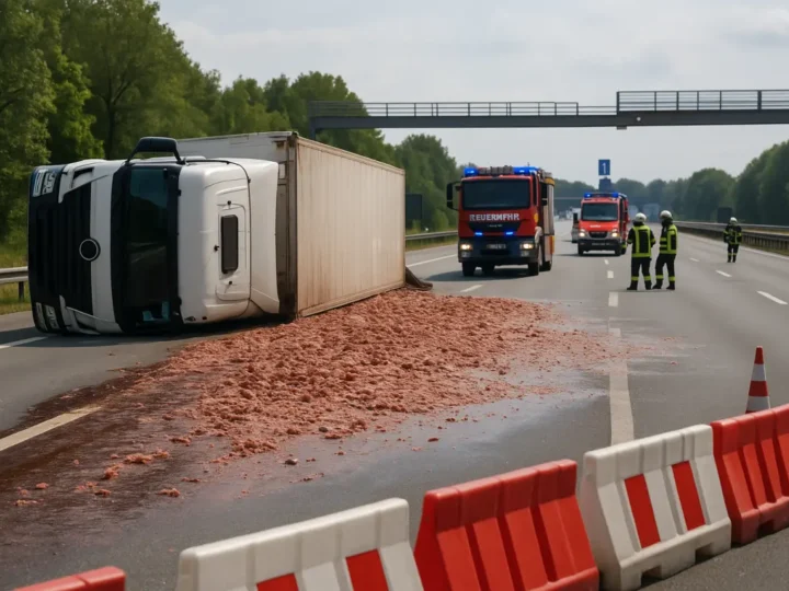 25 Tonnen Schlachtabfälle auf der A391