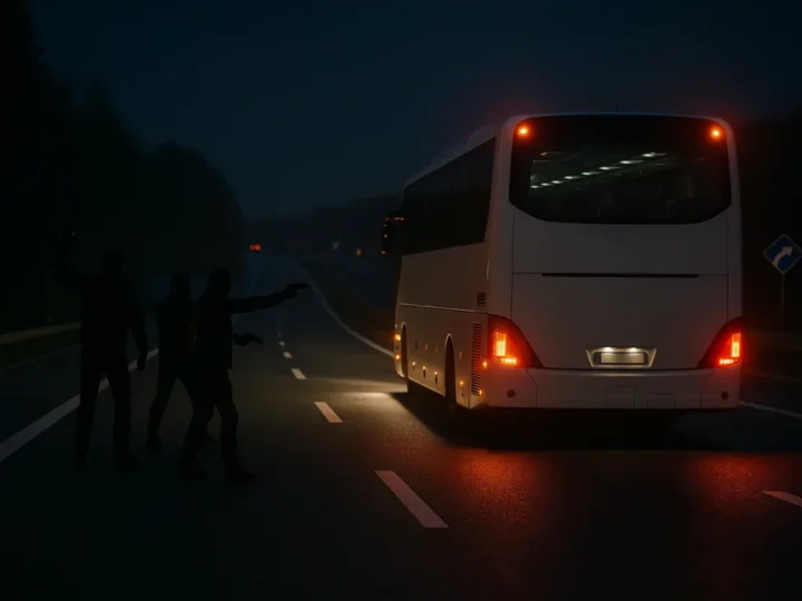 Bewaffneter Überfall auf Reisebus auf der A93