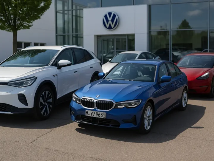 Deutsche Autobauer holen auf, Tesla verliert stark