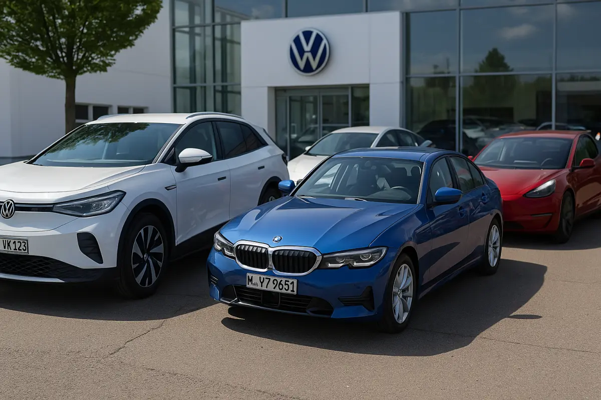 Deutsche Autobauer holen auf, Tesla verliert stark