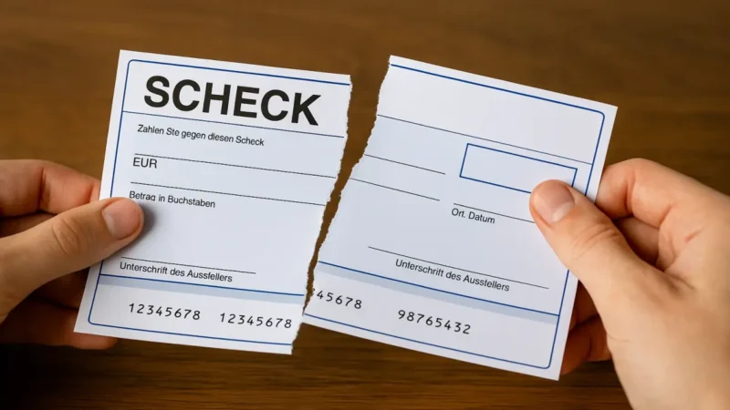 Bundesbank stoppt Schecks, ab 2027 ist Schluss