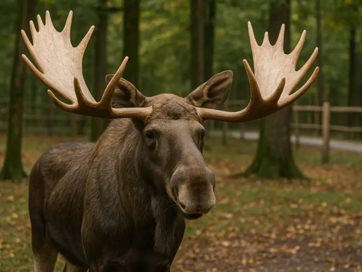 Elch Erwin zurück jetzt wird er zum Wildpark Star