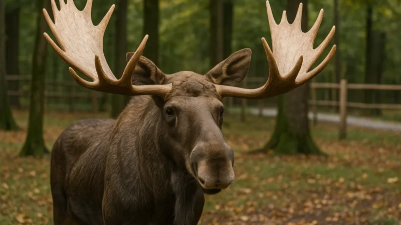 Elch Erwin zurück jetzt wird er zum Wildpark Star