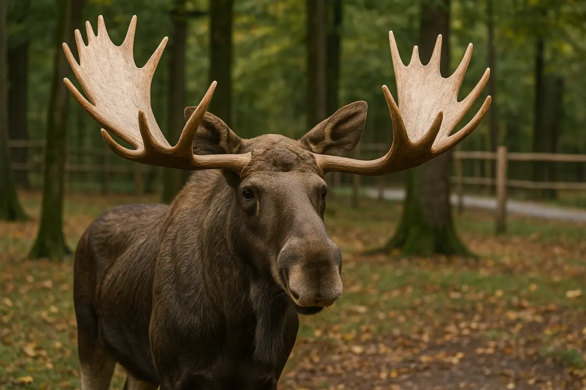 Elch Erwin zurück jetzt wird er zum Wildpark Star