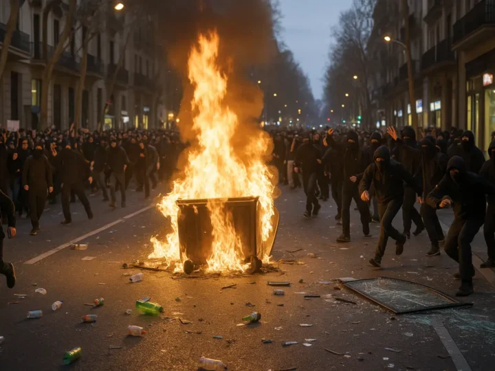 Streik & Brandanschläge in Spanien gegen Israel