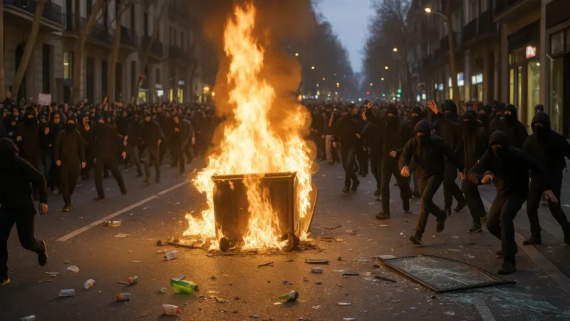 Streik & Brandanschläge in Spanien gegen Israel