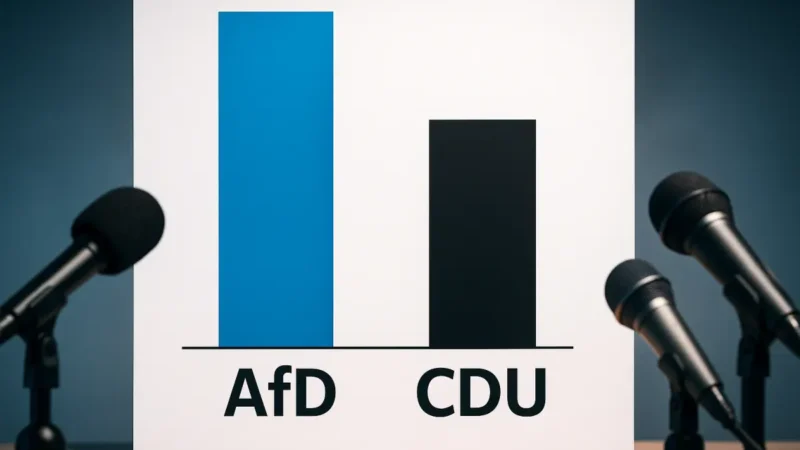 AfD bleibt vorn, CDU holt leicht auf