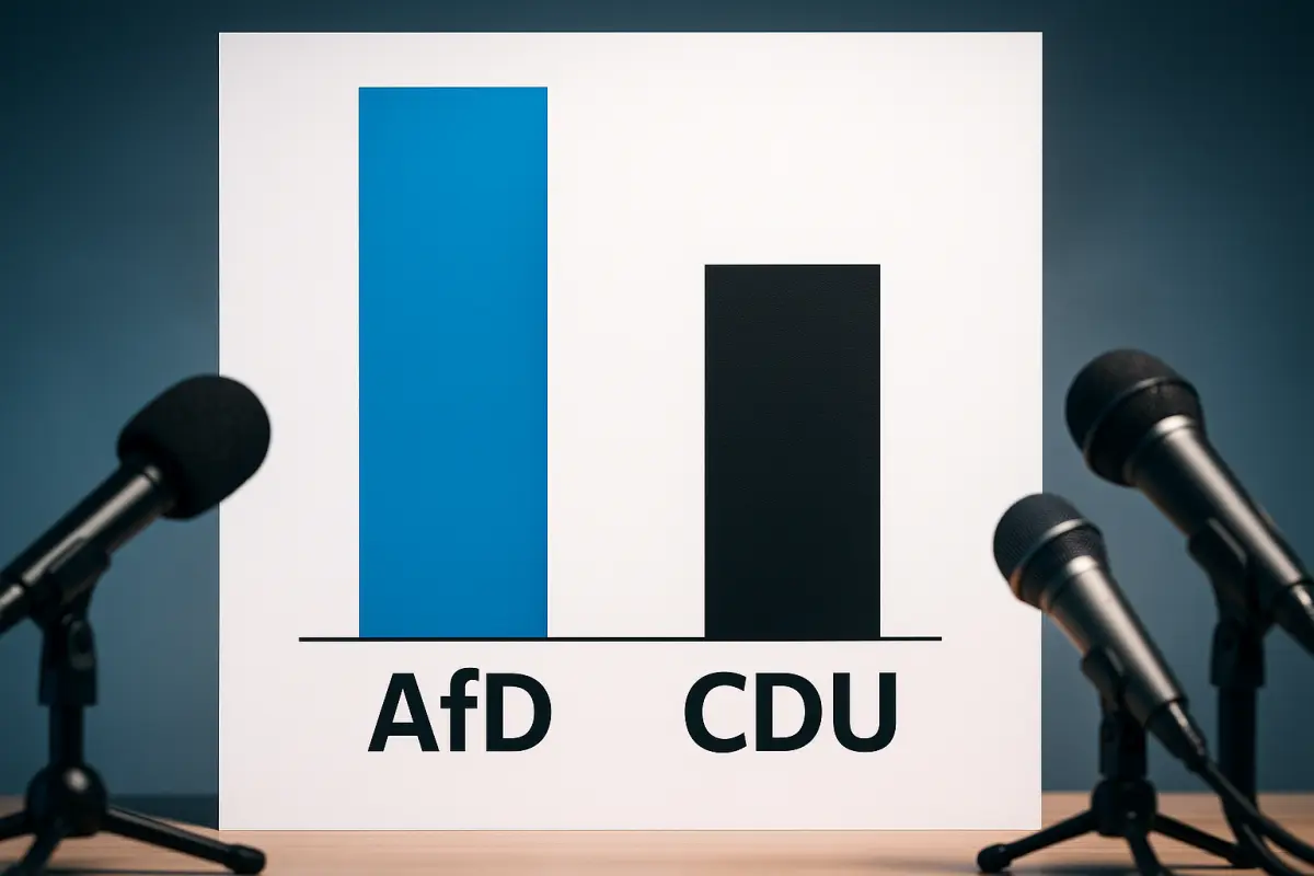 AfD bleibt vorn, CDU holt leicht auf