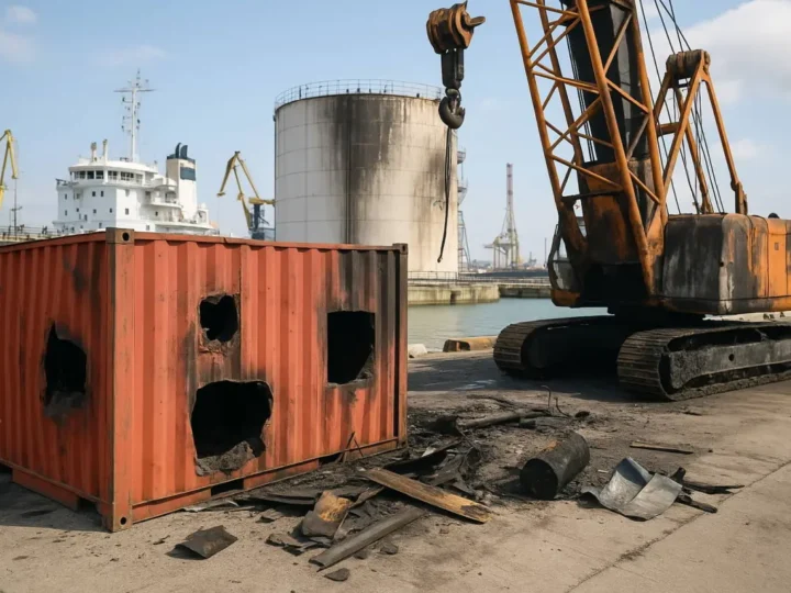 Drohnen treffen russischen Ölhafen Export stoppt