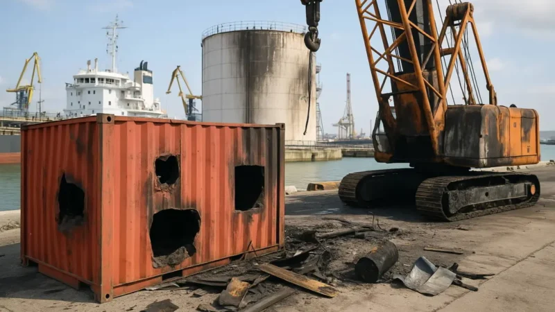 Drohnen treffen russischen Ölhafen Export stoppt