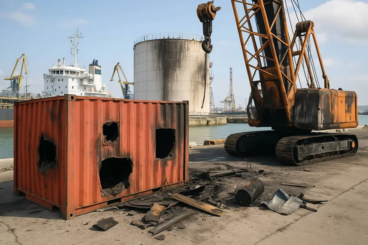 Drohnen treffen russischen Ölhafen Export stoppt