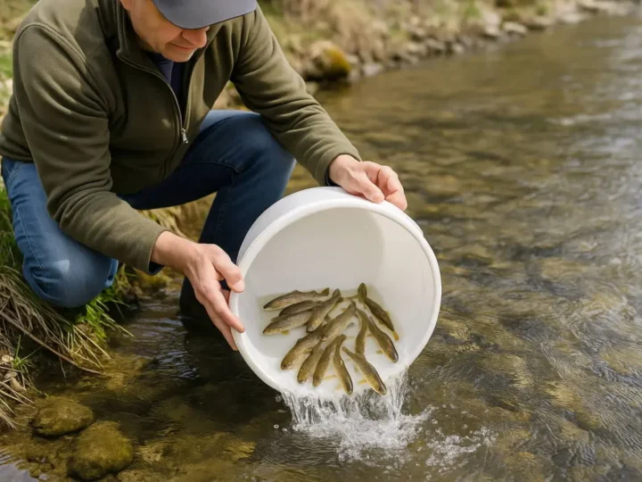 Bachforellen-Rettung in München
