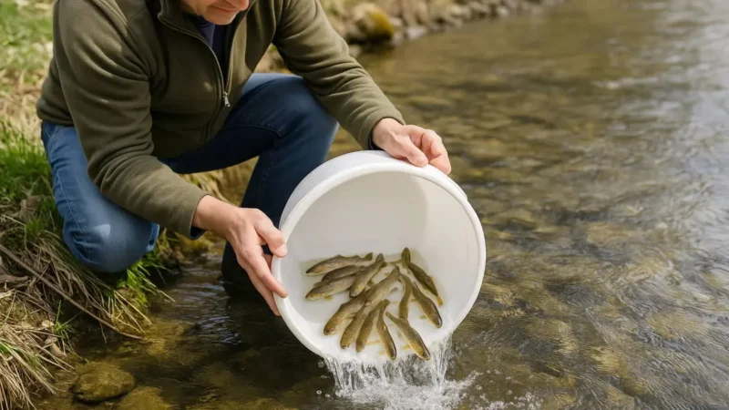 Bachforellen-Rettung in München