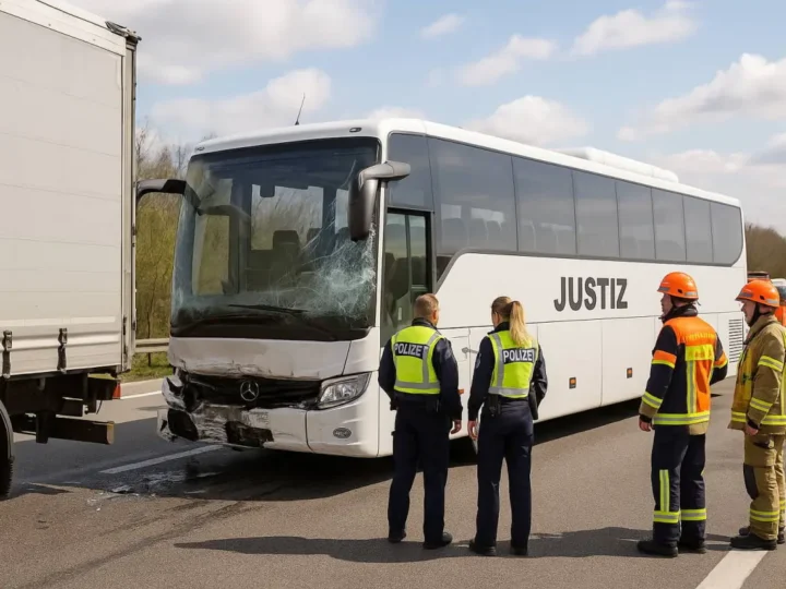 Gefangenentransport verunglückt auf A4