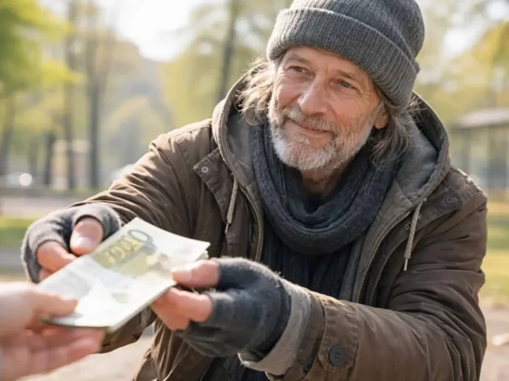 Pfand für andere: Obdachloser spendet 200 Euro