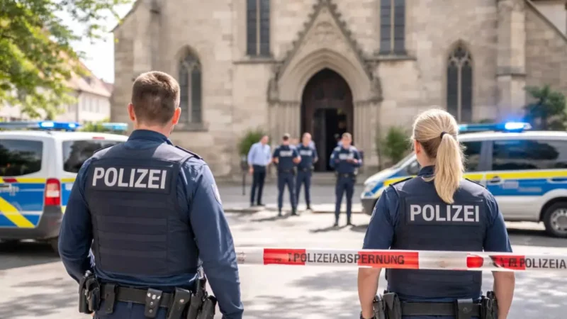 Messer-Vorfall in Kirche: Polizei greift ein