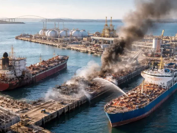 Drohnenangriff trifft Russlands Energie-Hafen