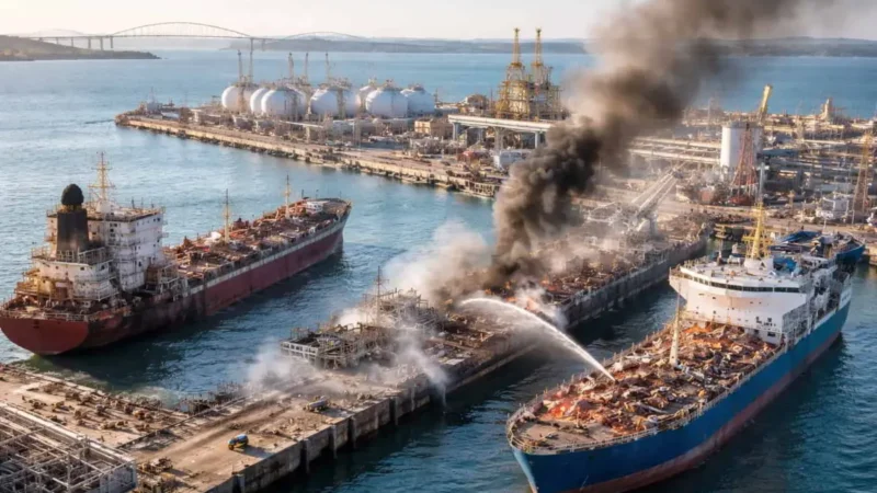 Drohnenangriff trifft Russlands Energie-Hafen