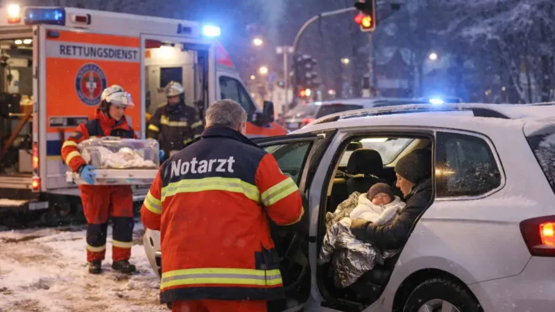 Baby kommt bei minus 11 Grad im Auto zur Welt