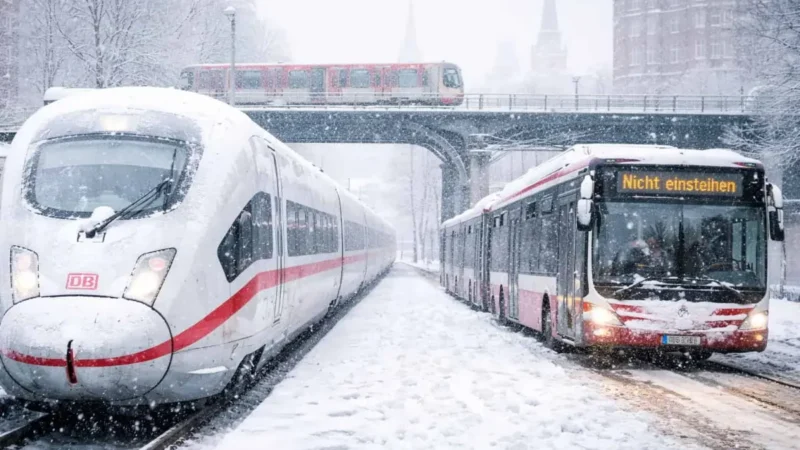 Winterchaos im Norden: Bahn und Busse betroffen