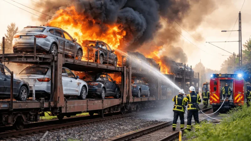 Zugbrand legt wichtige Verbindung lahm