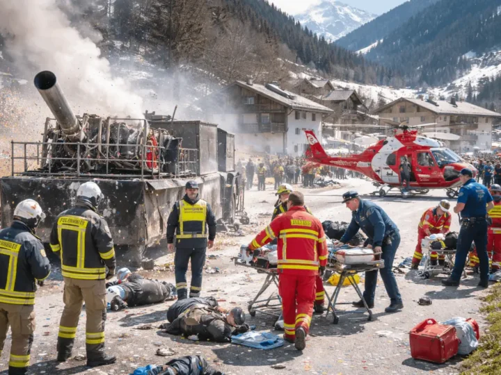Konfettikanone Explosion bei Umzug: Elf Verletzte