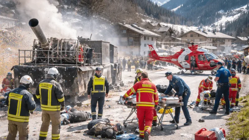 Konfettikanone Explosion bei Umzug: Elf Verletzte